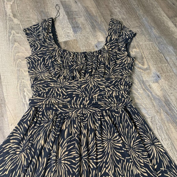 Coldwater Creek Womens Dress Size 12 Black Tropical Fit & Flare Sleeveless NWT - Picture 2 of 6